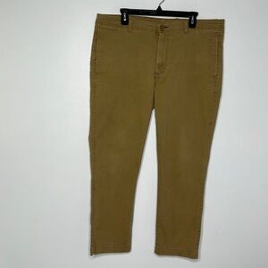 ROWM tan Twill 5-Pocket Flat Front Pants, size 38 x 30